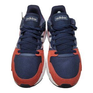 Adidas Boys Crazy Chaos Sneaker Athletic Red Blue Mesh Low Top Lace Up 4.5